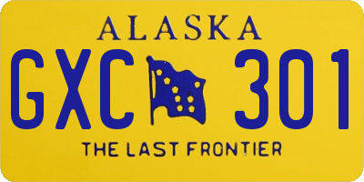 AK license plate GXC301