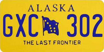 AK license plate GXC302