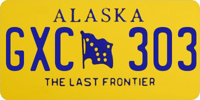 AK license plate GXC303