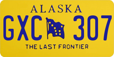 AK license plate GXC307