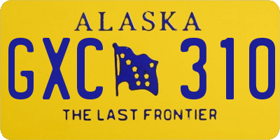 AK license plate GXC310