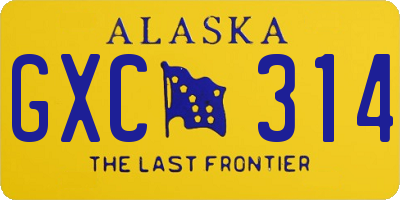 AK license plate GXC314