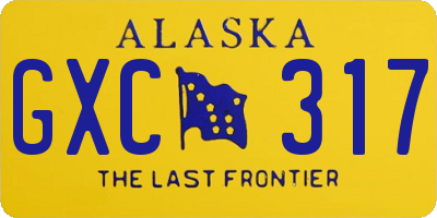 AK license plate GXC317