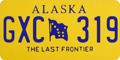 AK license plate GXC319