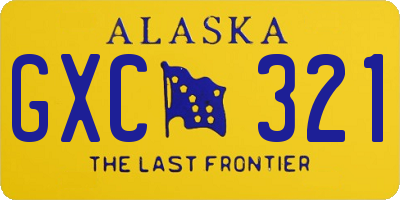 AK license plate GXC321