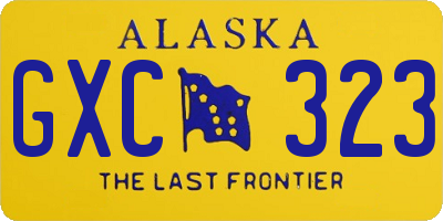 AK license plate GXC323