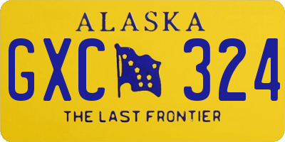 AK license plate GXC324