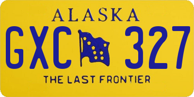 AK license plate GXC327