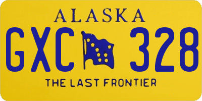 AK license plate GXC328