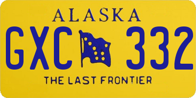 AK license plate GXC332