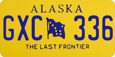 AK license plate GXC336