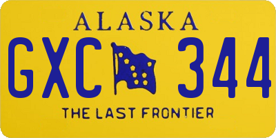 AK license plate GXC344