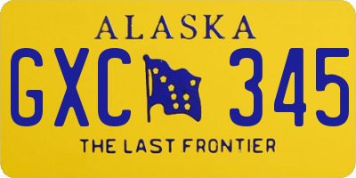 AK license plate GXC345