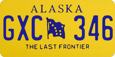 AK license plate GXC346