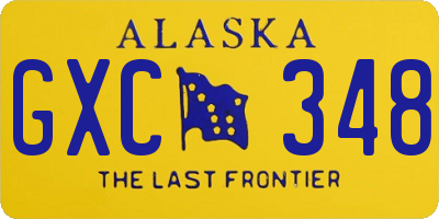 AK license plate GXC348