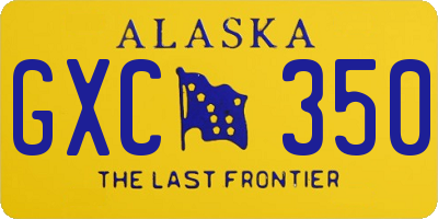 AK license plate GXC350