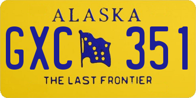 AK license plate GXC351