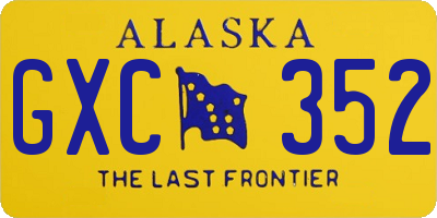 AK license plate GXC352