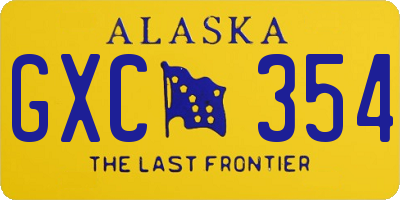 AK license plate GXC354