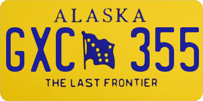 AK license plate GXC355