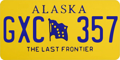 AK license plate GXC357