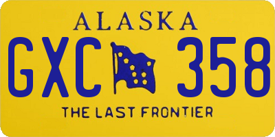 AK license plate GXC358