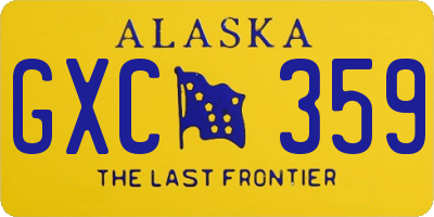 AK license plate GXC359