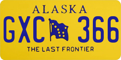 AK license plate GXC366