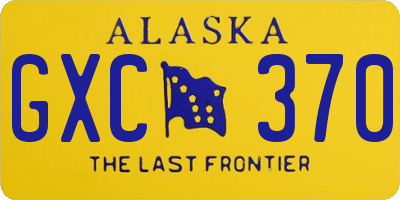 AK license plate GXC370