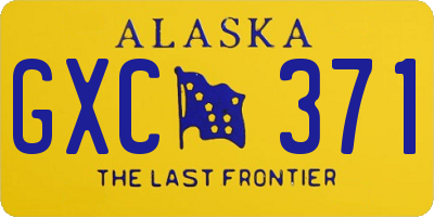 AK license plate GXC371