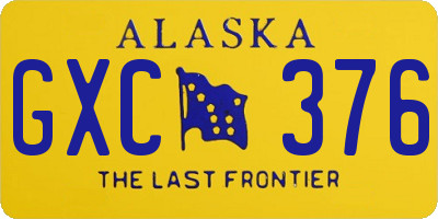 AK license plate GXC376