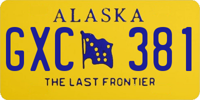 AK license plate GXC381