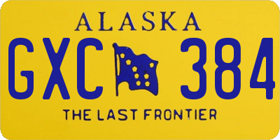 AK license plate GXC384