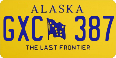 AK license plate GXC387