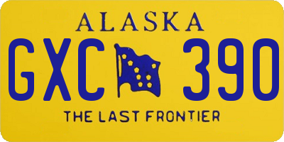 AK license plate GXC390