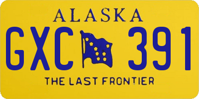 AK license plate GXC391