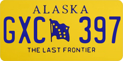 AK license plate GXC397