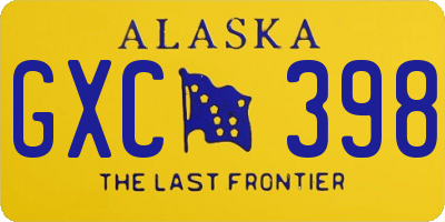 AK license plate GXC398