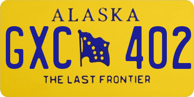 AK license plate GXC402