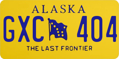 AK license plate GXC404