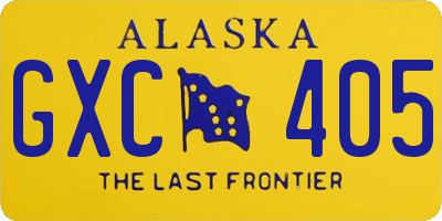 AK license plate GXC405