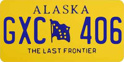 AK license plate GXC406