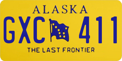 AK license plate GXC411