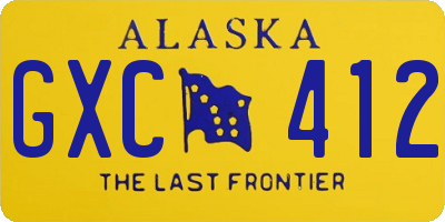 AK license plate GXC412