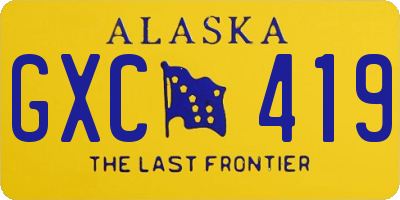 AK license plate GXC419