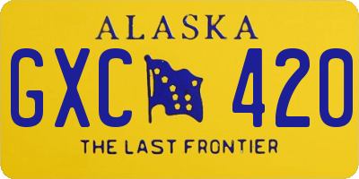 AK license plate GXC420