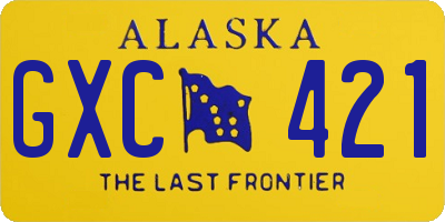 AK license plate GXC421