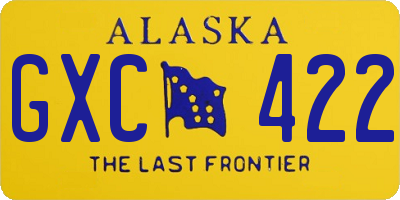 AK license plate GXC422