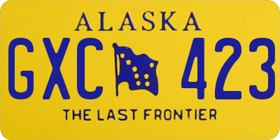 AK license plate GXC423