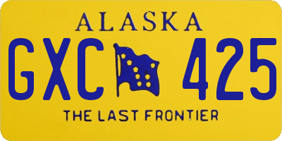 AK license plate GXC425